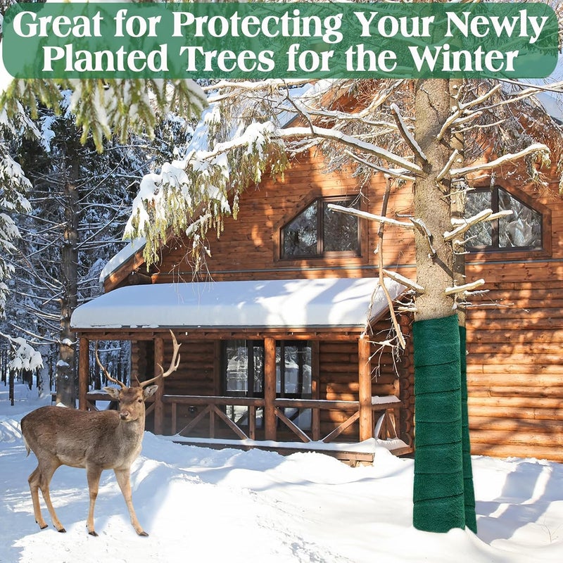ZeeDix 3-Layer Winter Tree Wrap to Protect Bark - 130 Ft Heavy Duty Cold-Proof Wrap for Damaged Bark Trunk Guards Protector, Saplings Barrier Covers from Deers Insects Animals (2 Rolls) - Image 2